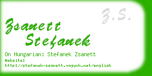 zsanett stefanek business card